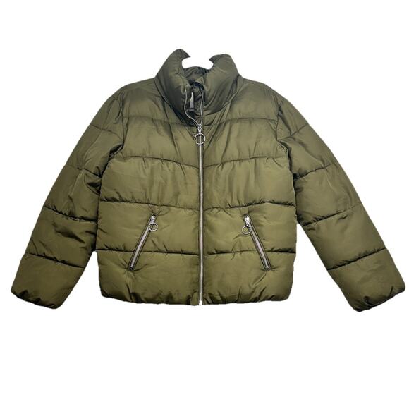 Altard State Womens Coat Size Small Green Puffer Jacket With Satin Lining - Picture 6 of 9